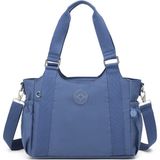 Smart Bags Günlük Orta Boy Su Geçirmez Krınkıl Kumaş Kadın Omuz Çantası Mavi - STD