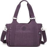 Smart Bags Günlük Orta Boy Su Geçirmez Krınkıl Kumaş Kadın Omuz Çantası Mürdüm