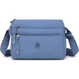 Smart Bags Kadın Çapraz Postacı Çanta Su Geçirmez Çok Gözlü Hafif Premium Günlük Çanta 1006 - Mavi