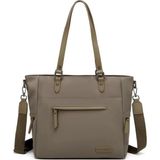 Smart Bags Kadın Omuz Çantası – Özel Kumaş, Su Geçirmez, Geniş Hacim, Hafif & Şık SB3323 - Kahve