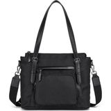 Smart Bags Kadın Omuz Çantası – Özel Kumaş, Su Geçirmez, Geniş Hacim, Hafif & Şık SB3329 - Siyah