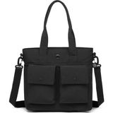 Smart Bags Kadın Omuz Çantası – Özel Kumaş, Su Geçirmez, Geniş Hacim, Hafif & Şık SB3345 - Siyah