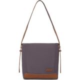 Smart Bags Kanvas Kadın Omuz Çantası - Koyu Kahve