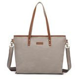 Smart Bags Kanvas Kumaş Kadın Omuz Çantası 1330 Koyu Gri