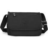 Smart Bags Krinkıl Kumaş Kadın Postacı Çantası 1148 Şık Görünüm Orta Boy Siyah