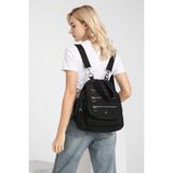 Smart Bags Krinkıl Kumaş Kadın Sırt Çantası BC 1169 - Siyah - Antrasit