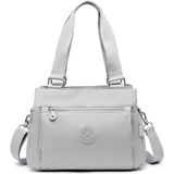 Smart Bags Krinkıl Kumaş Omuz Çantası BC 1125 - Açık Gri - Buz Mavisi