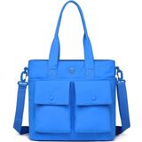 Smart Bags Mikro Poly Kumaş Büyük Boy Kadın Omuz Çantası 3345 - Adrenalin Mavi