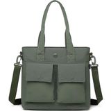 Smart Bags Mikro Poly Kumaş Büyük Boy Kadın Omuz Çantası 3345 - Haki
