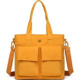 Smart Bags Mikro Poly Kumaş Büyük Boy Kadın Omuz Çantası 3345 - Hardal