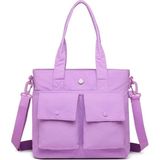 Smart Bags Mikro Poly Kumaş Büyük Boy Kadın Omuz Çantası 3345 - Lila