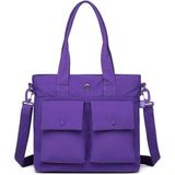 Smart Bags Mikro Poly Kumaş Büyük Boy Kadın Omuz Çantası 3345 - Mor