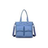 SMART BAGS Mikro Poly Kumaş Büyük Boy Kadın Omuz Çantası, Açık Mavi