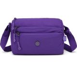 Smart Bags Mor Kadın Omuz Çantası Hafif Kumaş Çok Cepli Çapraz Uzun Askılı - Standart
