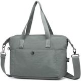Smart Bags Nano Metalik Kumaş Kadın Omuz Çantası BC 3127 - Metalik Koyu Yeşil - Açık Gri Melanj