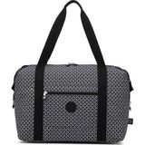Smart Bags Orta Boy Su Geçirmez Extra Hafif Krınkıl Kumaş El Valizi ve Spor Çantası Siyah/beyaz - STD - Siyah - Beyaz