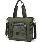 Smart Bags Parlak Kumaş Çapraz Askılı Kadın Omuz Çantası 3246 - Yeşil