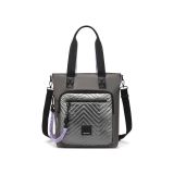 SMART BAGS Parlak Kumaş Çapraz Askılı Kadın Omuz Çantası 3248 (Gri Lila)