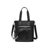 Smart Bags Parlak Kumaş Çapraz Askılı Kadın Omuz Çantası 3248 - Siyah - Gri