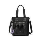 SMART BAGS Parlak Kumaş Çapraz Askılı Kadın Omuz Çantası 3248 Siyah Lila