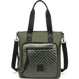Smart Bags Parlak Kumaş Çapraz Askılı Kadın Omuz Çantası 3248 - Yeşil