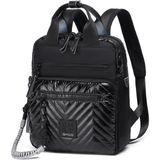 Smart Bags Parlak Kumaş Küçük Boy Askılı Kadın Sırt Çantası 3250 - Siyah - Gri
