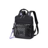 Smart Bags Parlak Kumaş Küçük Boy Askılı Kadın Sırt Çantası 3250 Siyah Lila