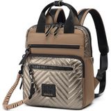 Smart Bags Parlak Kumaş Küçük Boy Askılı Kadın Sırt Çantası 3250 - Taba