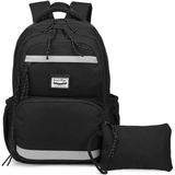 Smart Bags Sırt Çantası Okul Boyu Kalem Kutusu Hediyeli 3234 - Siyah Vizon - Renk - Siyah - Vizon