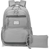 Smart Bags Sırt Çantası Okul Boyu Kalem Kutusu Hediyeli 3234 - Vizon Gri - Renk - Vizon - Gri