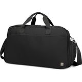 Smart Bags Siyah Siyah Büyük Boy Su Geçirmez Kumaş El Valizi ve Seyahat Çantası (Şeffaf Makyaj Çantası Hediyeli) - Standart