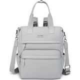 Smart Bags Twill Dimi Kumaş Anne Bebe Kadın Sırt Çantası 3328 - Açık Gri