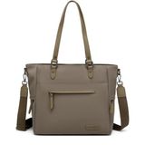 Smart Bags Twill Dimi Kumaş Kadın Omuz Çantası 3323 - Kahve