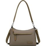Smart Bags Twill Dimi Kumaş Kadın Omuz Çantası 3325 - Kahve