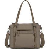 Smart Bags Twill Dimi Kumaş Kadın Omuz Çantası 3329 - Kahve