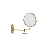 Smart Banyo Direskli Makyaj Aynesi 5X Büyüteçli Duvara Monte - Altın