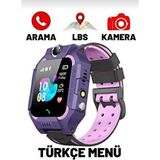 Smart Best Y-10 Lbs Konumlu Çocuk Takip Saati Sim Kartlı Arama, Kameralı, Gizli Dinleme Özellikli - Mor