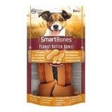 Smart Bones Tavuklu Fıstık Ezmeli Medium Düğüm Kemik 2'li 158 gr Köpek Ödülü