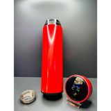 Smart Cup Dijital Derece Göstergeli Paslanmaz Çelik Kolay Taşınabilir El Termosu Matara 500 ml - Kırmızı