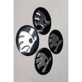 Smart Garage Jant Göbeği Arma Skoda 60MM. 4'lü Set Siyah