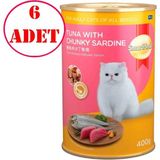 Smart Heart Kedi Konservesi Sardalya ve Ton Balıklı 400 gr 6 Ad - Karışık