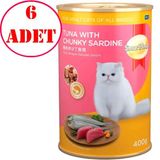 Smart Heart Kedi Konservesi Sardalya Ve Ton Balıklı 400 Gr 6 Ad