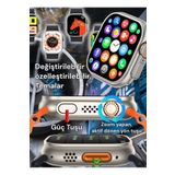 Smart KOPYA - Watch 8 T800 Ultra 49mm 1.99inç Türkçe Tüm Telfonlarla Uyumlu Siyah Kasa Akıllı Saat