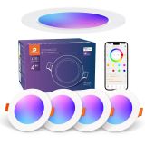 Smart LED Spot Lamba, 6000K Beyaz, 220V, Telefon Uygulaması ile Kontrol Edilebilir, RGB Renk Değiştiren DUSKTEC (85mm-68mm)