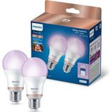 Smart Lighting LED Ampul A60 E27 100W Eşdeğer Rgb 2'li Paket - Google Home, Alexa, Homekit ve Matt - Çok Renkli