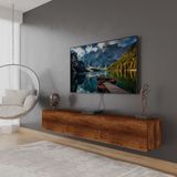 Smart Mobilya Karma 3 Kapaklı 180 cm Duvara Monte Tv Ünitesi - Barok - Ceviz