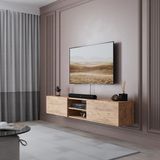Smart Mobilya Vera 2 Kapaklı 180 cm Duvara Monte Tv Ünitesi - Atlantik Çam - Ceviz