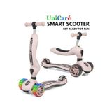 Smart Oturaklı Çocuk Scooter 3 Tekerlekli Işıklı Ledli Scooter Yükseklik Ayarlı 1-5 Yaş Açık Pembe