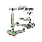 Smart Oturaklı Çocuk Scooter 3 Tekerlekli Işıklı Ledli Scooter Yükseklik Ayarlı 1-5 Yaş Yeşil