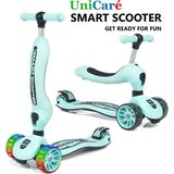 Smart Oturaklı Çocuk Scooter 3 Tekerlekli Işıklı Scooter Yükseklik Ayarlı 1-5 Yaş - Bebek Mavisi